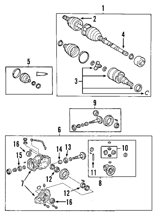 9031137007 - Universals &amp; Rear Axle: Axle Seals for Toyota Image