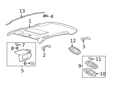 Interior Trim - Roof for 2007 Ford Fusion #0