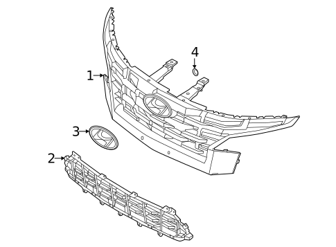Grille & Components for 2024 Hyundai Santa Cruz #0
