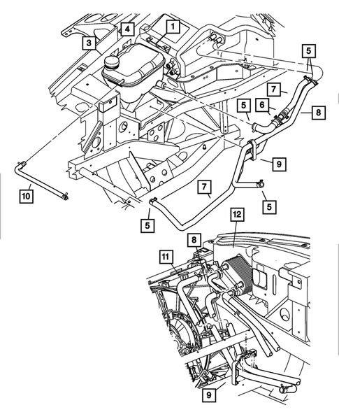 Tank, Coolant Engine for 2006 Dodge Viper #0