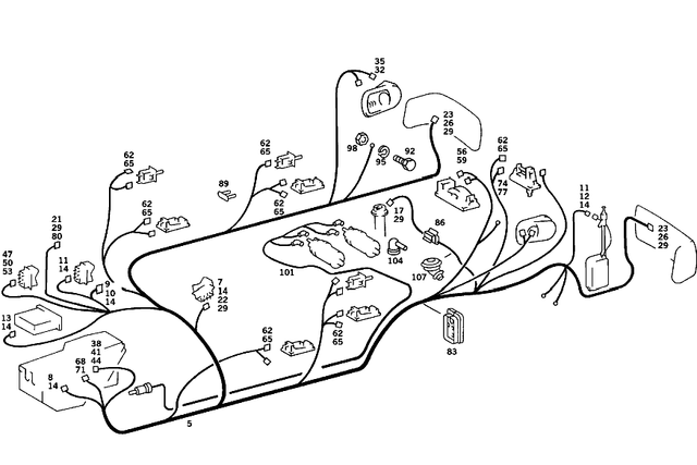 1265405907 - Electrical Equipment and Instruments: Wiring Harness for Mercedes-Benz: 560SEL Image image