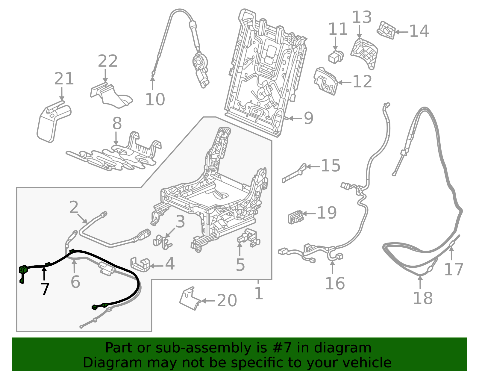 81738-TYA-A21 - Seat Flex Cable 2023-2025 Honda Pilot | Honda Parts Online