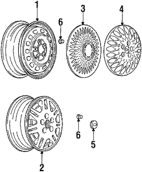 Wheels & Trim for 1996 Chevrolet Lumina APV #0