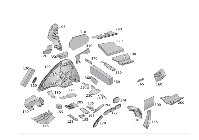 1666821062 - Trim: Dampening, Wheel Arch for Mercedes-Benz: GL350, GL450, GL550, GL63 AMG, GLS350d, GLS450, GLS550, GLS63 AMG Image image