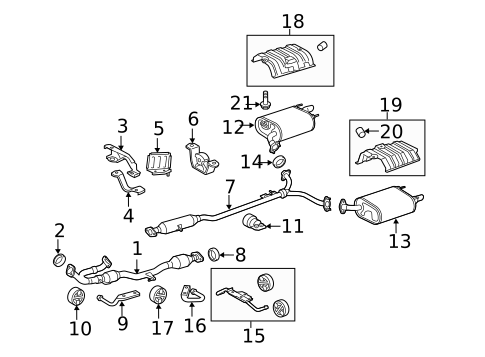 Exhaust Components for 2009 Toyota Camry #0