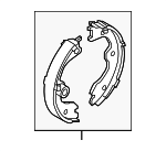 440608J00K - Brakes: Park Brake Shoes for Nissan Image