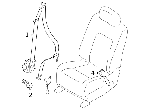 Front Seat Belts for 2013 Nissan Murano #1