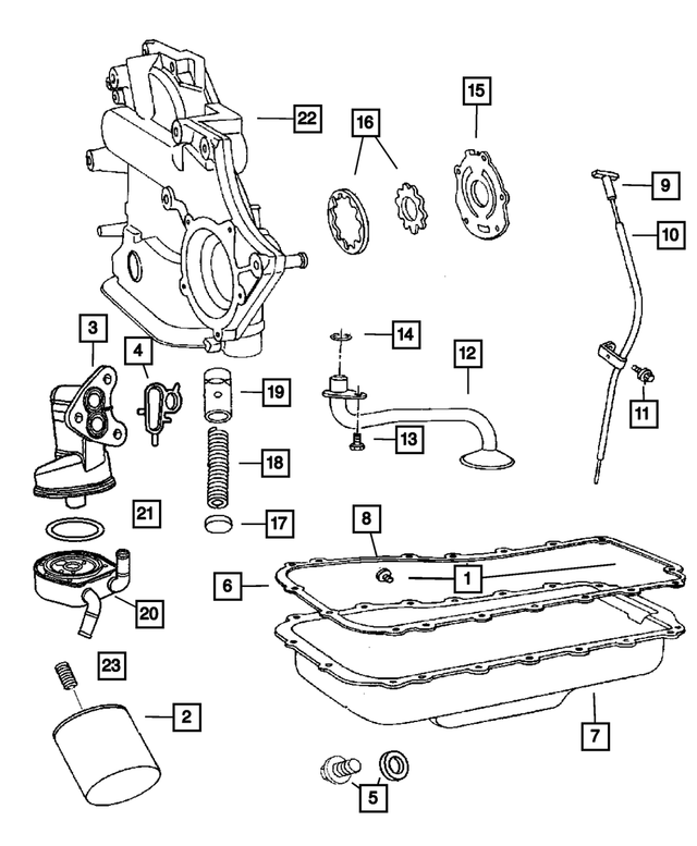 6100583 - Engine 3.8L Six Cylinder: Hex Head Screw And Washer for Mopar Image