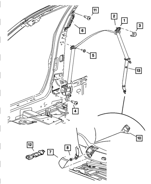 Seat Belts-Front and Rear for 2006 Chrysler 300 #0