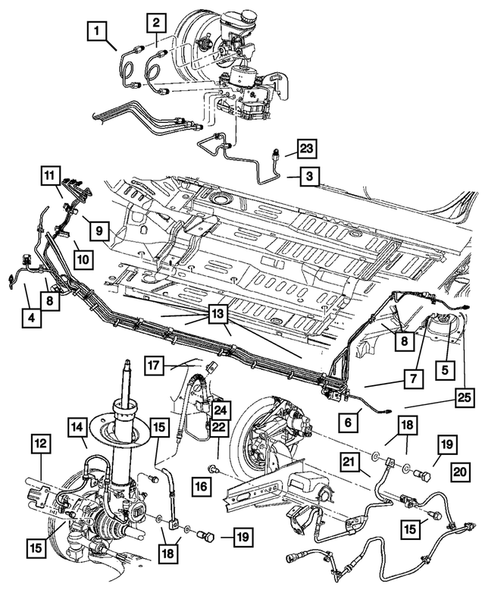 Brake Lines and Hoses for 2005 Chrysler PT Cruiser #0