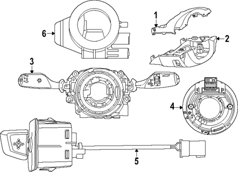 Shroud, Switches & Levers for 2025 BMW 550e xDrive #1