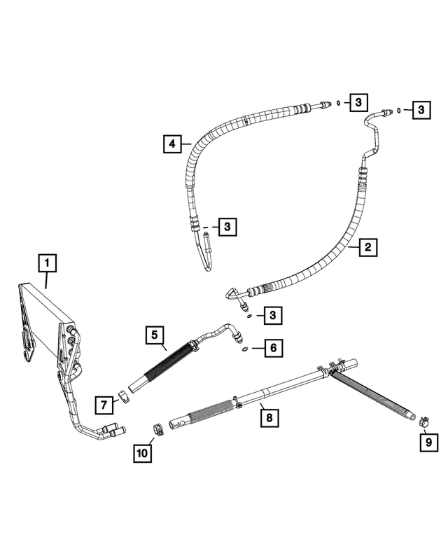 5154904AC - Steering: Power Steering Pressure Hose for Mopar Image image