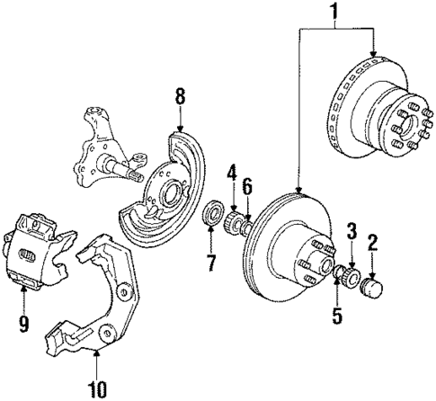 Front Brakes for 1990 Dodge W150 #0
