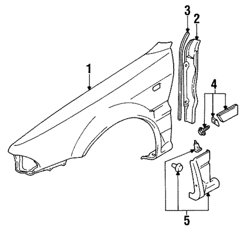 Fender & Components for 1994 Mitsubishi Diamante #0