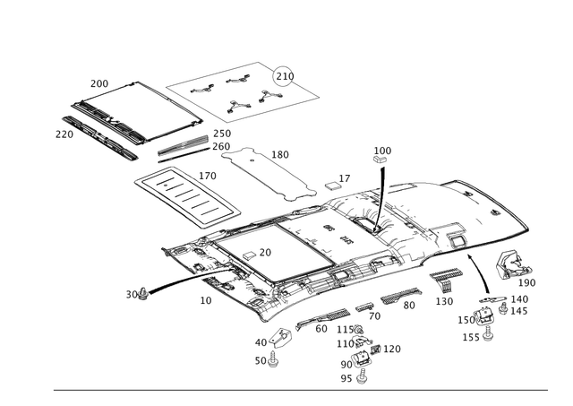 2126904150 - Trim and Lining: Trim, Roof for Mercedes-Benz: E350, E63 AMG Image image