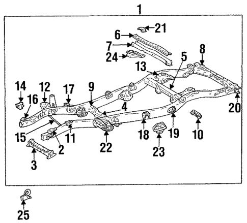 Frame & Components for 1996 Lexus LX450 #0