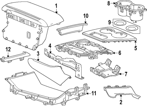 Center Console for 2025 Cadillac OPTIQ #0