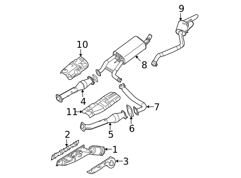 Exhaust Manifold for 2009 Nissan Pathfinder #0