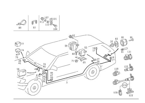Electrical Parts Used for Trailer Coupling for 1988 Mercedes-Benz 300TE #0