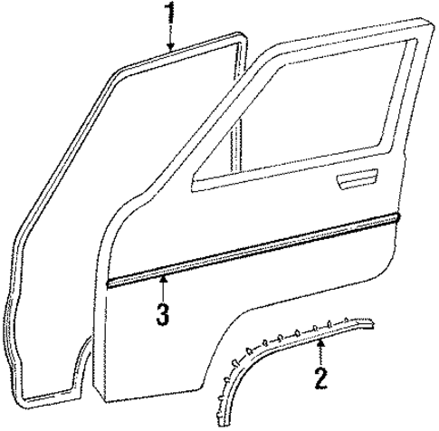 Door & Components for 1989 Toyota Van #1