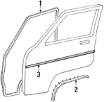 7561128020 - Body: Side Molding for Toyota: Van Image