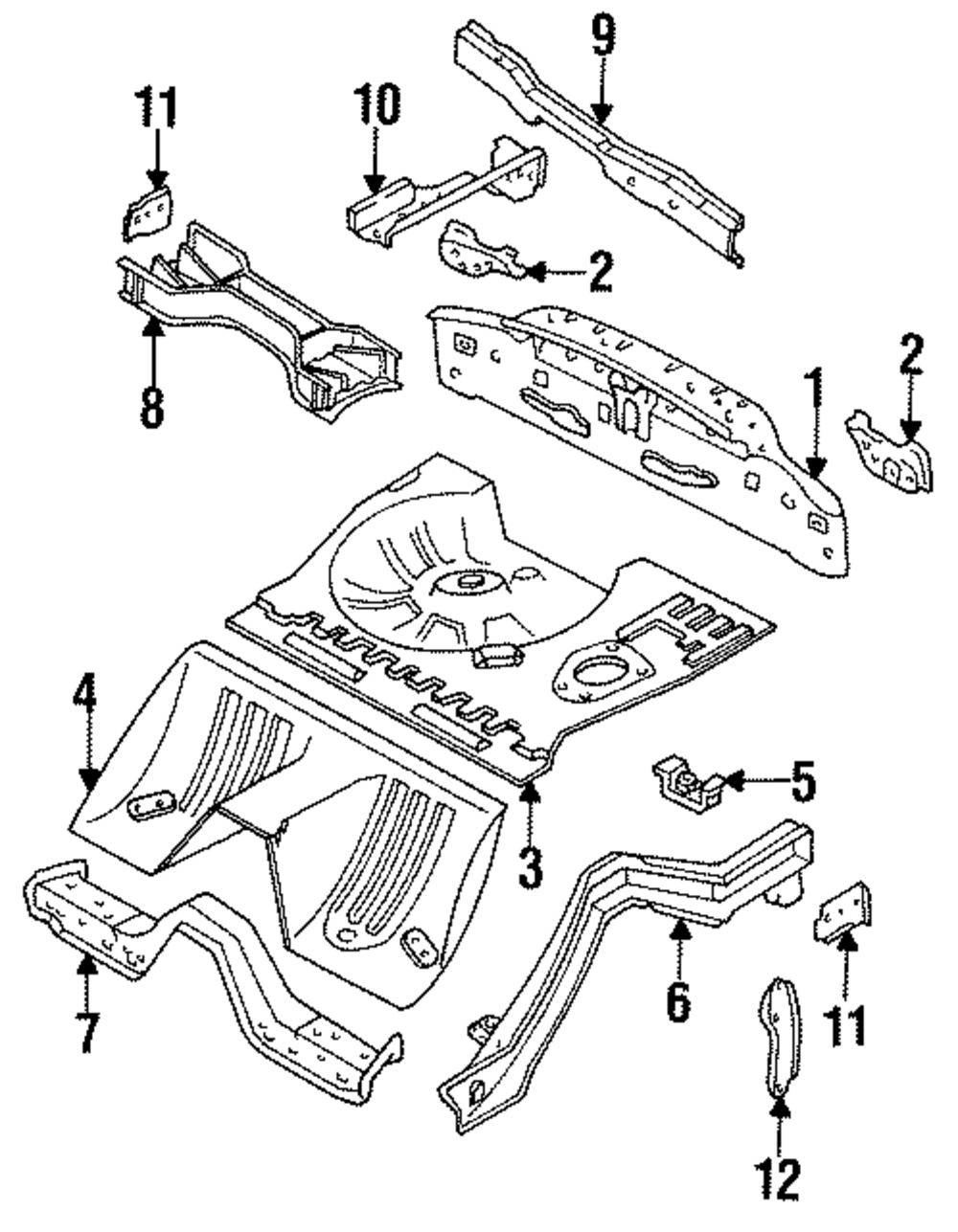 FDY1-53-710 - Floor Pan - 1993-1995 Mazda RX-7 | Mazda Swag