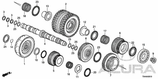 AT Secondary Shaft - Clutch (Low/2nd-5th) for 2016 Acura RDX #0