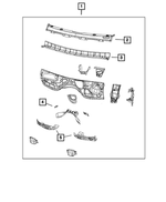 68031074AB - Body Sheet Metal Except Doors: Plenum Panel for Dodge: Durango | Jeep: Grand Cherokee, Grand Cherokee WK Image