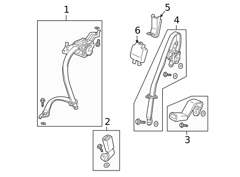 Rear Seat Belts for 2011 Honda Insight #0