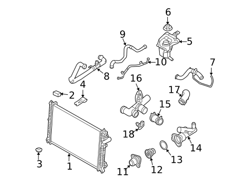 Thermostat & Housing for 2006 Lincoln Zephyr #0