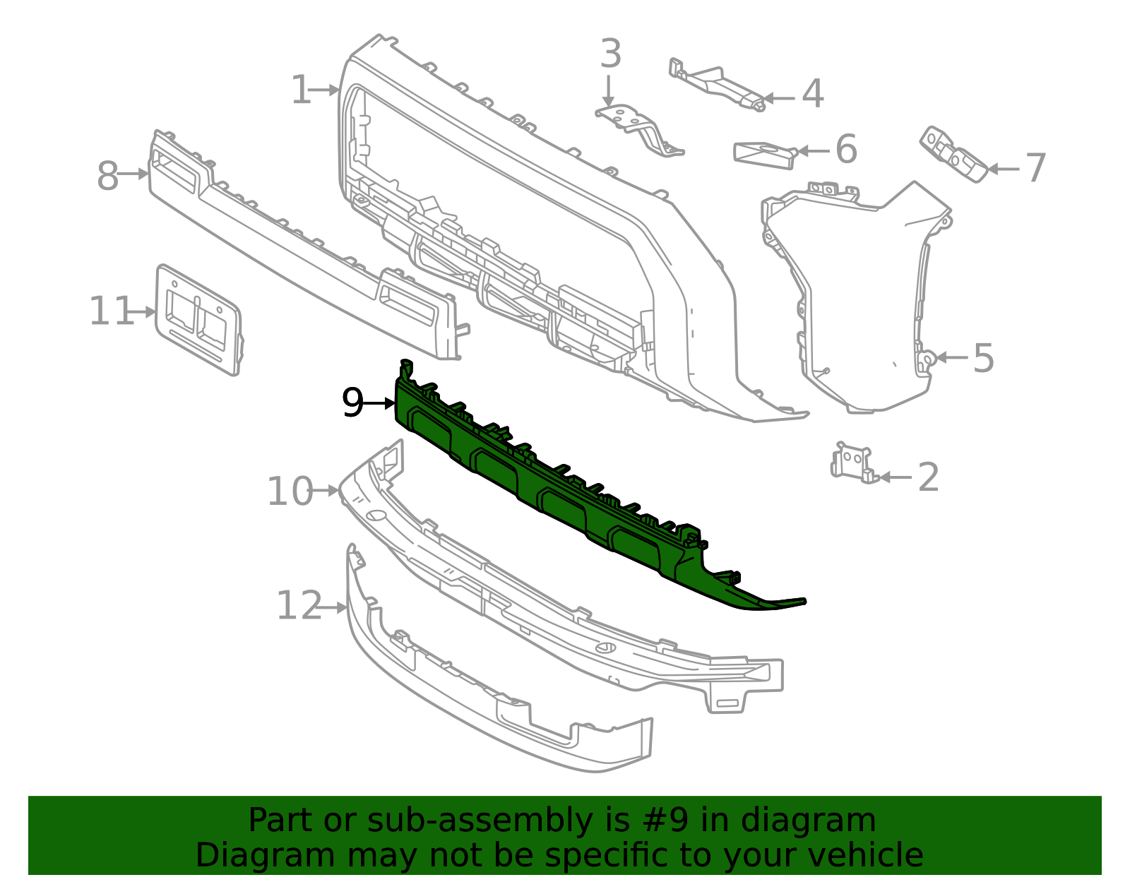 2025 Toyota 4Runner Valance Panel 53911-35510 | OEM Parts Online