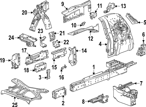 Structural Components & Rails for 2025 GMC Sierra EV #0