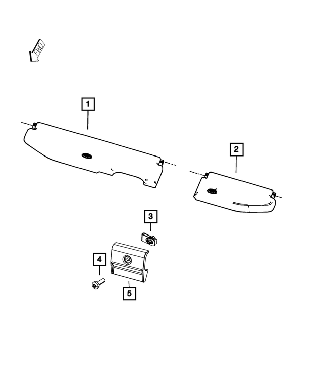 5LB77DX9AA - Interior Trim: Storage Bin Lid for Mopar Image image