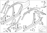 41008252553 - Bodywork: Left Exterior Column A for BMW Image