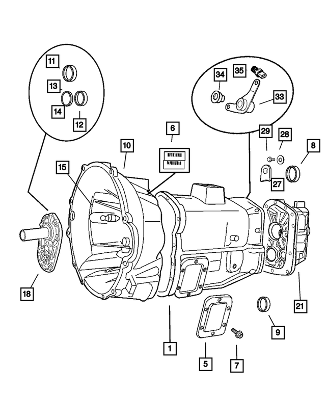 5003584AA - Manual Transmission 6 Speed: Output Shaft Bearing Cup for Mopar Image