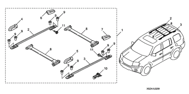 Roof Rack for 2011 Honda Pilot #0