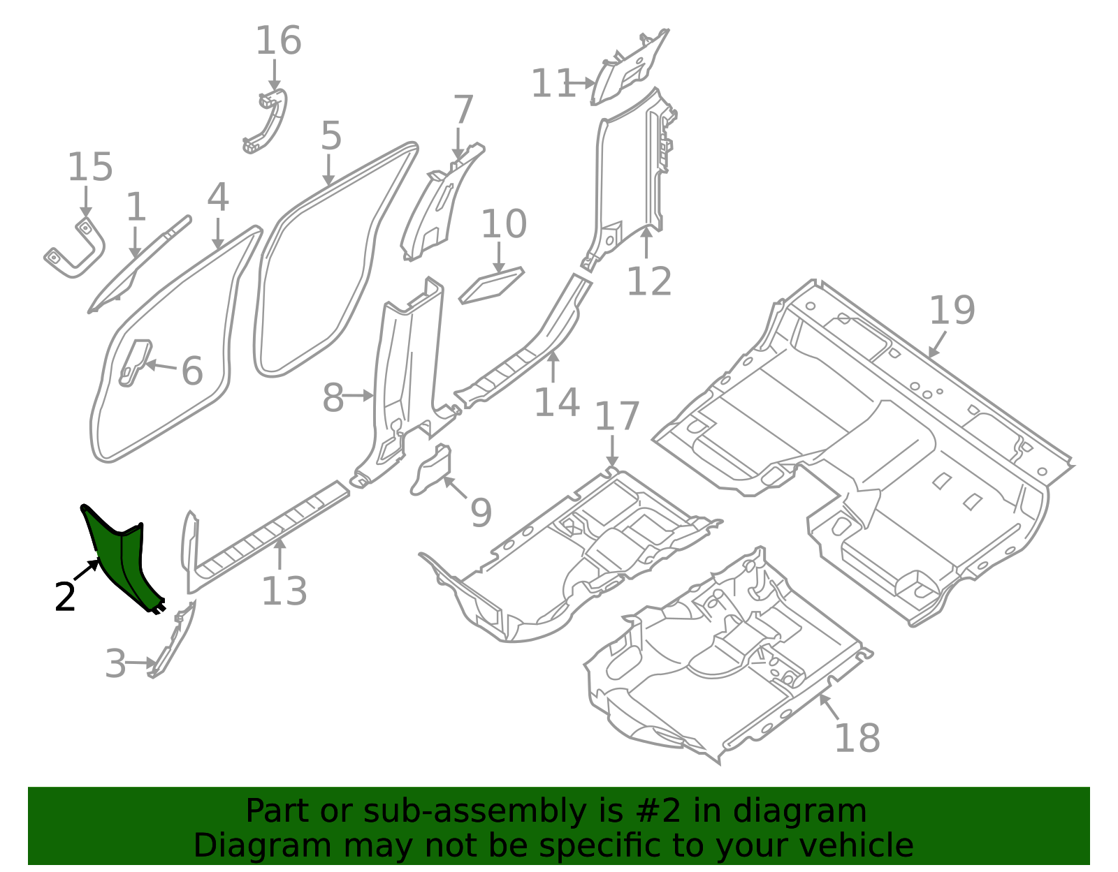 2008-2021 Nissan Kick Panel Trim 66901-ZS30A | Nissan RVA