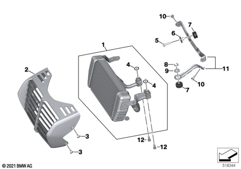 Oil Cooler for 2023 BMW-Motorrad R 18 Transcontinental #0