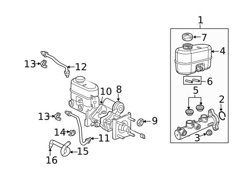 Master Cylinder - Components On Dash Panel for 2012 Ram 2500 #2