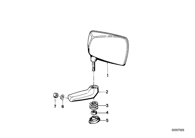 46631236129 - : Mirror Base Left for BMW-Motorrad Image