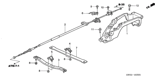 Select Lever Control for 2001 Acura NSX #0