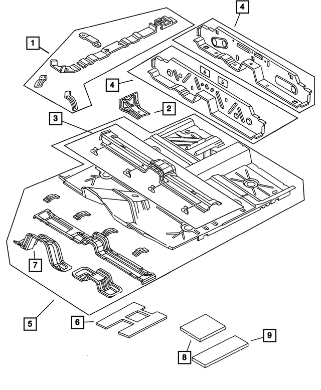 4783733AF - Body Sheet Metal Except Doors: Floor Console Bracket for Mopar Image