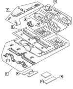 4783733AF - Body Sheet Metal Except Doors: Floor Console Bracket for Dodge: Neon Image