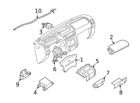Air Bag Components for 2000 Nissan Xterra #0