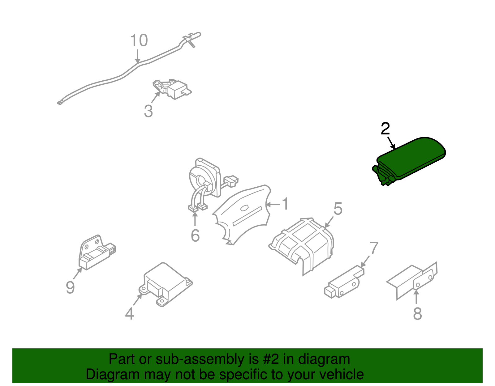 Passenger Air Bag - Nissan (K8515-9Z005)