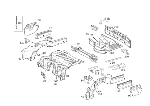 Rear End Floor for 2003 Mercedes-Benz SLK320 #0