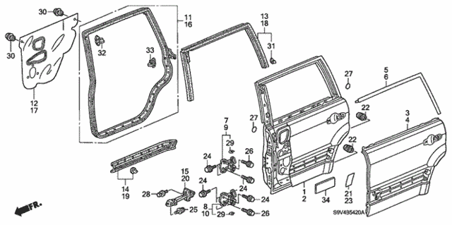 Rear Door Panels for 2007 Honda Pilot #0