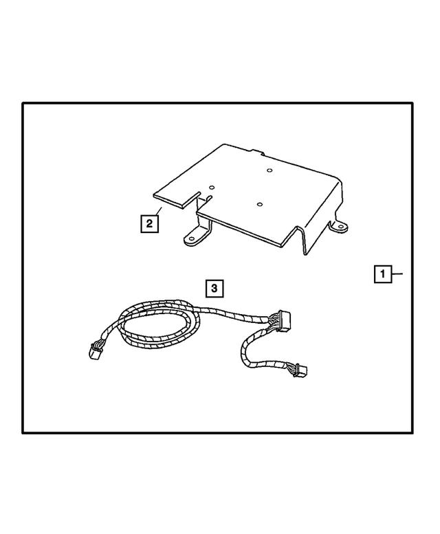 82207995AB - Mopar Accessories - Component Parts: Satelite Receiver Install Kit for Mopar Image