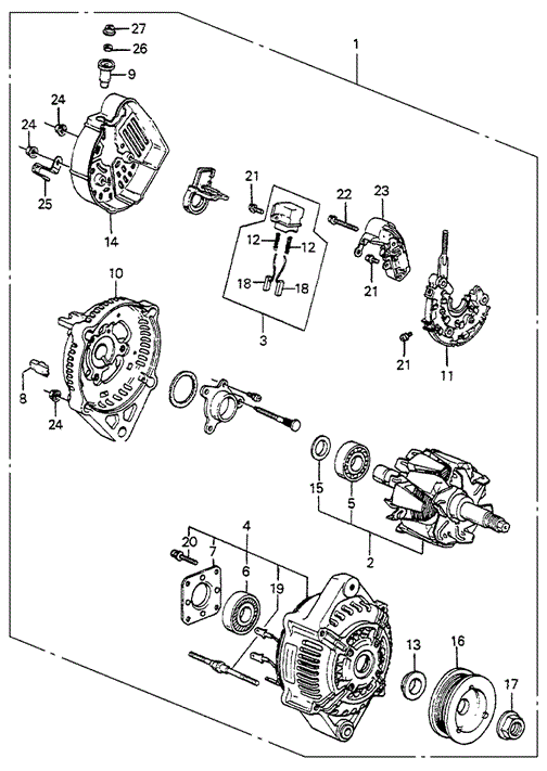 Alternator (Denso) for 1984 Honda Accord #0