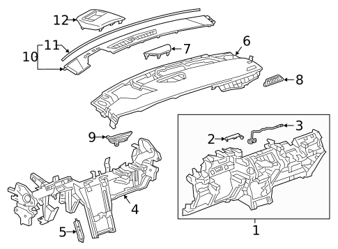 Instrument Panel for 2022 Cadillac XT4 #0